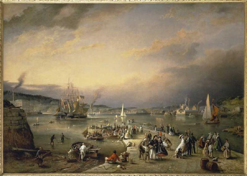 Der Hafen von Plymouth. von Richard Brydges Beechey