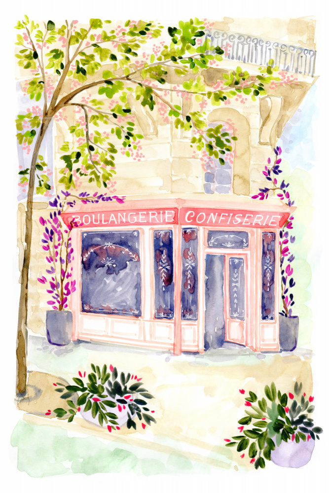 Naive Pariser Bäckerei von Rosana Laiz Blursbyai