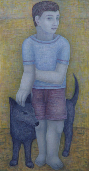 Boy with Dog von Ruth  Addinall