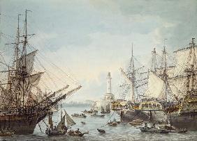 Die Hafeneinfahrt von Ramsgate 1805