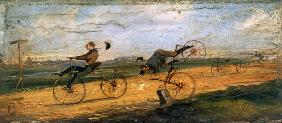 A Race between Lallement Velocipedes c.1865