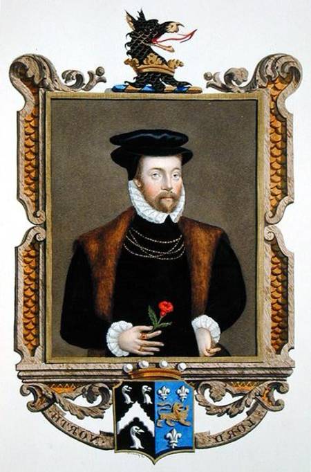 Portrait of Lord Roger North (1530-1600) 2nd Baron North from 'Memoirs of the Court of Queen Elizabe von Sarah Countess of Essex
