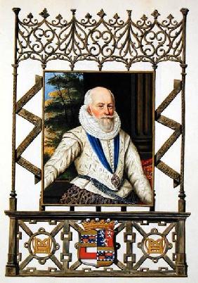 Portrait of Edward Somerset (1553-1628) 4th Earl of Worcester from 'Memoirs of the Court of Queen El published