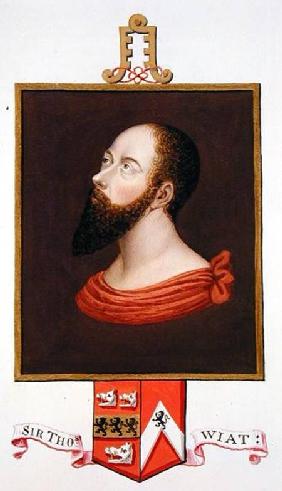 Portrait of Sir Thomas Wyatt the Elder (c.1503-d.1542) from 'Memoirs of the Court of Queen Elizabeth published