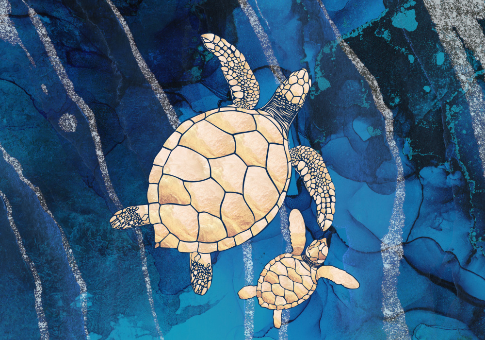 Landschaftsgoldschildkröten kräuseln sich von Sarah Manovski