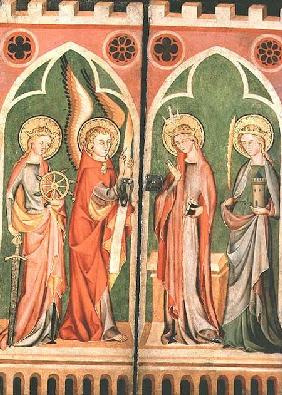 Annunciation with S.S. Barbara and Katherine 1310-40