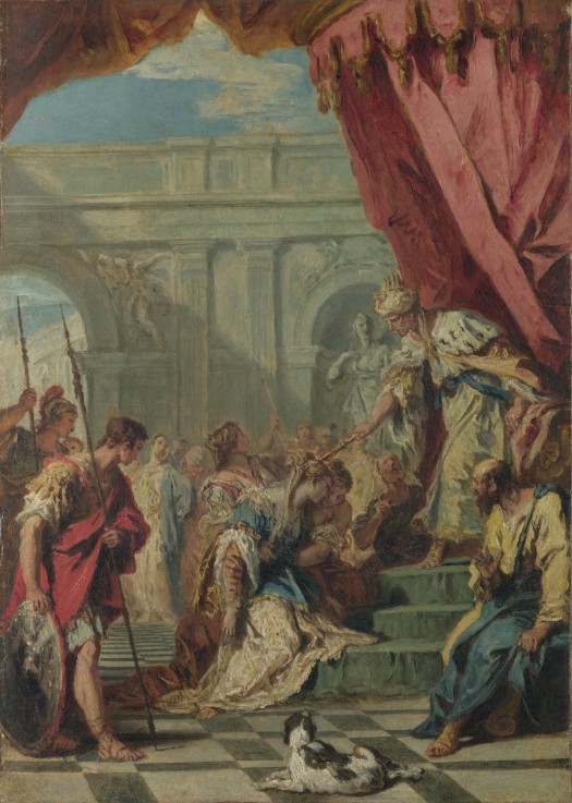 Esther vor Ahasverus von Sebastiano Ricci