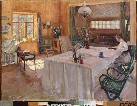 Im Haus des Malers Konstantin Korowin 1907