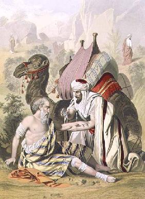 The Good Samaritan, from a bible printed by Edward Gover 1870's