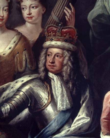 Detail of George I from the Painted Hall, Greenwich von Sir James Thornhill