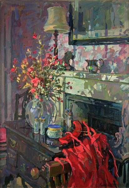 Interior with Red Dress von Susan  Ryder