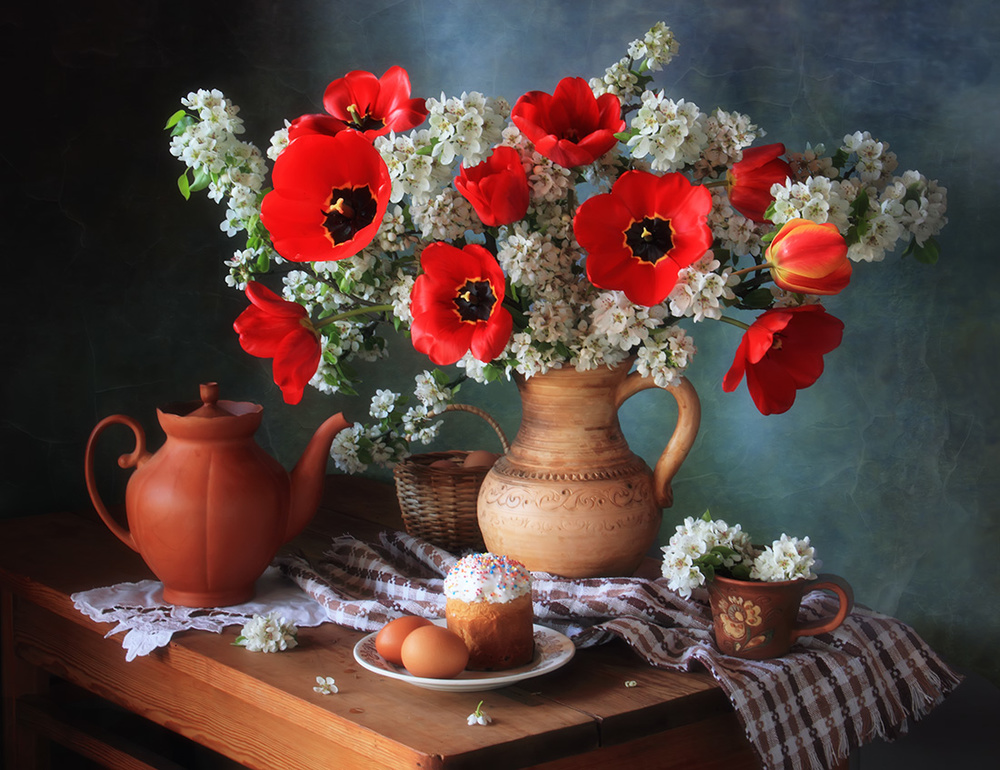 Stillleben mit Frühlingsblumen von Tatyana Skorokhod
