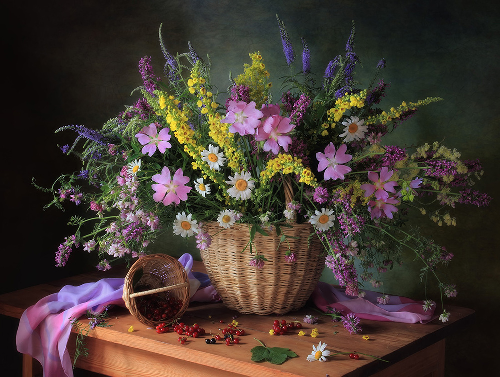 Stillleben mit Wiesenblumen von Tatyana Skorokhod