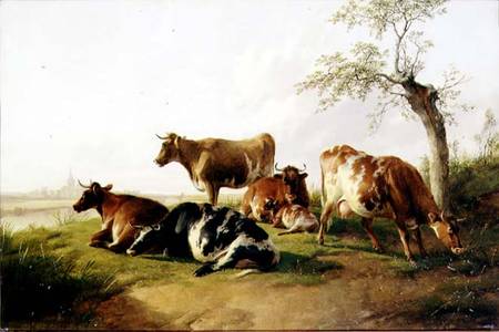 Cattle in a Landscape von Thomas Sidney Cooper