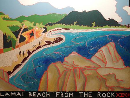 Lamai Beach from the rock 2000