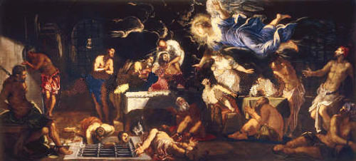 Der Hl. Rochus im Kerker von Tintoretto (eigentl. Jacopo Robusti)