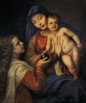 Madonna mit Kind und Maria Magdalena. um 1560