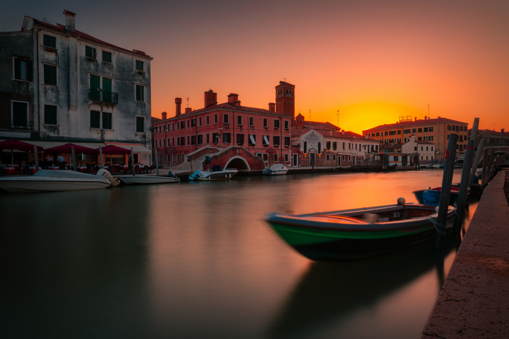 Sonnenuntergang in Venedig von Tommaso Pessotto