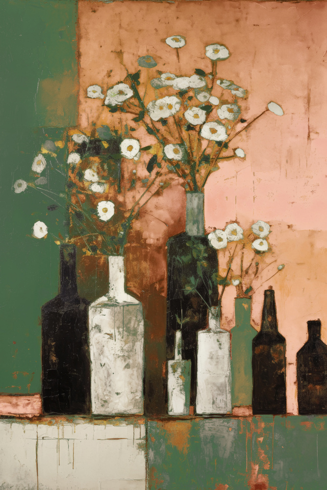 Flaschen und Blumen von Treechild