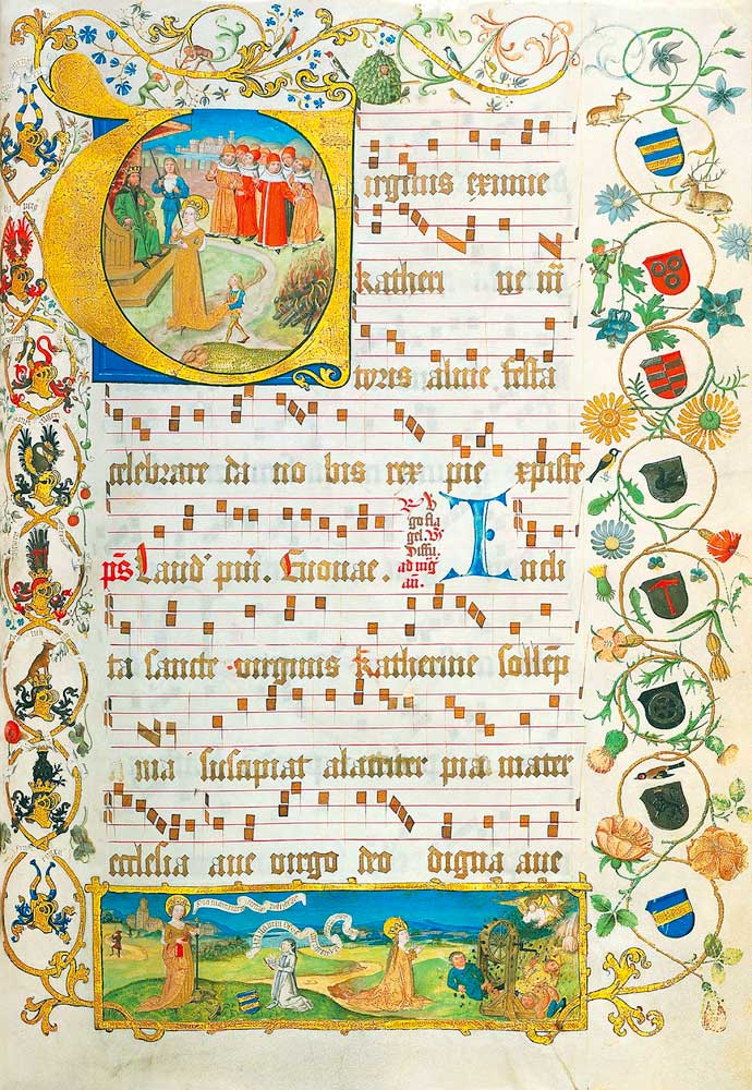 Blatt aus Antiphonar für Elisabeth von Gemmingen von Unbekannter Künstler