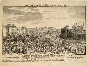 Die Hinrichtung jakobitischer Rebellen auf dem Tower Hill 1746