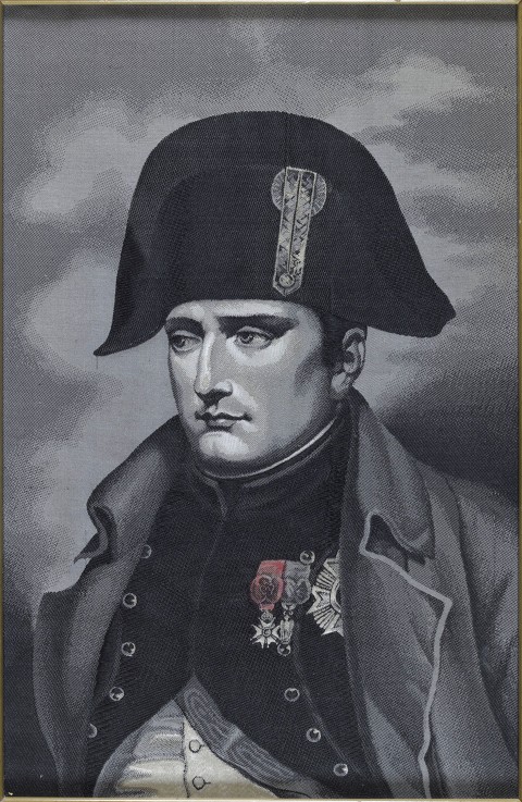 In Seide gewebtes Porträt von Kaiser Napoléon I. Bonaparte (1769-1821) von Unbekannter Künstler