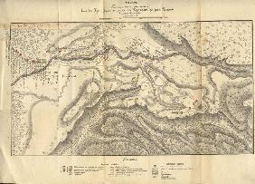 Plan der Schlacht bei Tscholok, an der Grenze von Gurien am 4. Juni 1854 1876