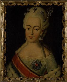 Porträt der Großfürstin Natalia Alexejewna von Russland (1755-1776), Prinzessin Wilhelmine Luise von