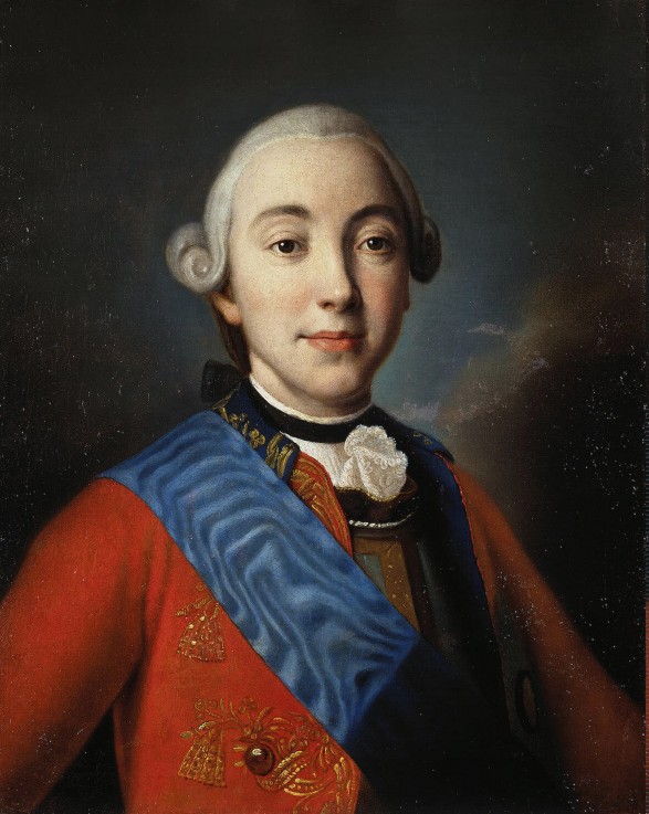 Porträt des Zaren Peter III. von Russland (1728-1762) von Unbekannter Künstler