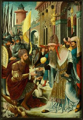 Treffen von Abraham und Melchizadech in Synagoge 1515