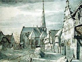 In front of the Church in Veghel 1676  and