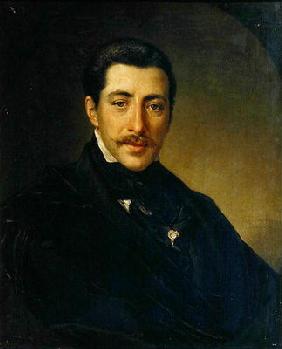 Portrait of the Author Alexander Sukhowo-Kobylin (1817-1903) (oil on canvas) 19th