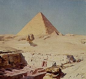 Sphinx und Cheops-Pyramide von Vasilij Dimitrijewitsch Polenov