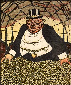 The Capital and the Capitalist from The Russian Revolutionary Poster by V. Polonski 1925