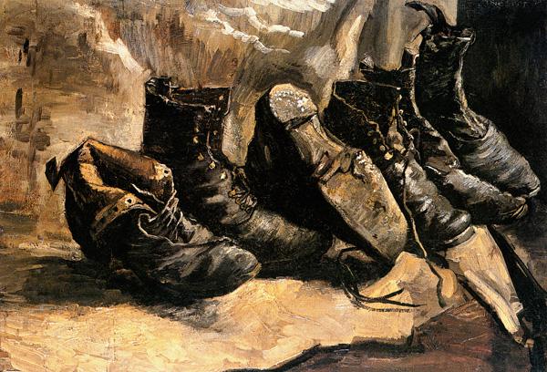 Drei Paar Schuhe 1886