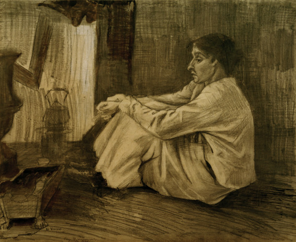 V.van Gogh, Woman Near Stove /Draw./1882 von Vincent van Gogh
