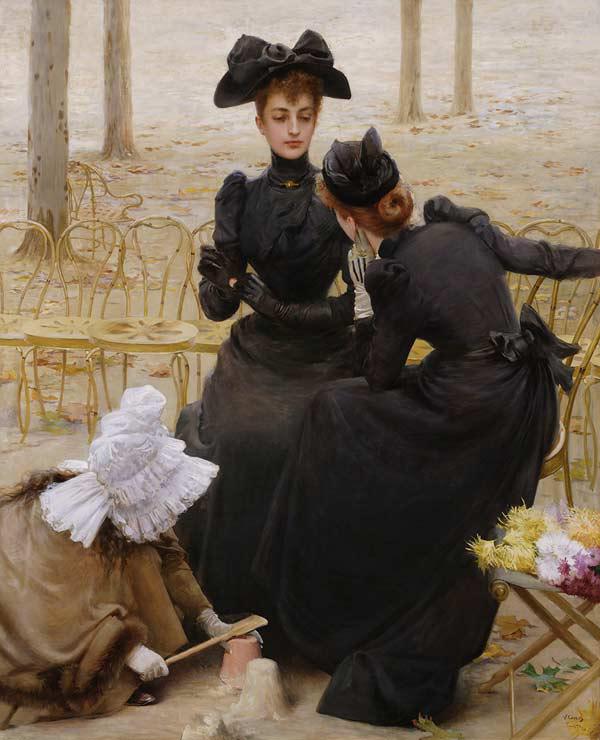 Unterhaltung im Jardin du Luxembourg 1892
