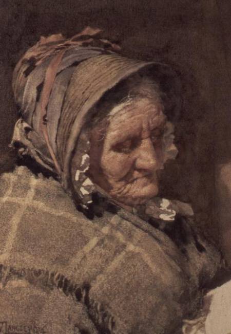 The Old Fisherwoman von Walter Langley