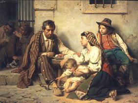 Besuch der Familie beim Gefangenen 1868