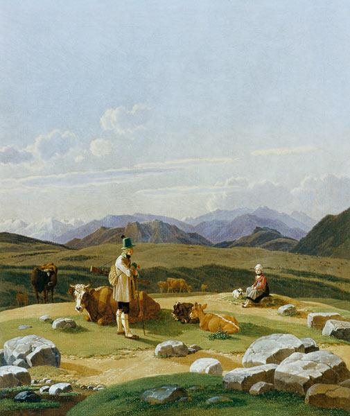 Jäger auf der Hochalm. 1829