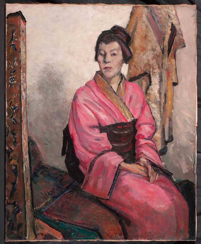 Dame im Kimono von Wilhelm Thoeny