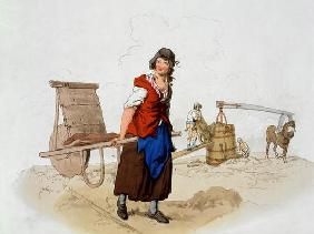 Brick Maker, from 'Costume of Great Britain', published by William Miller, 1805 (colour litho) 1855