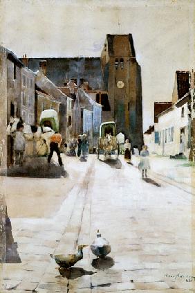 The Main Street, Grez-sur-Loing 1884  on