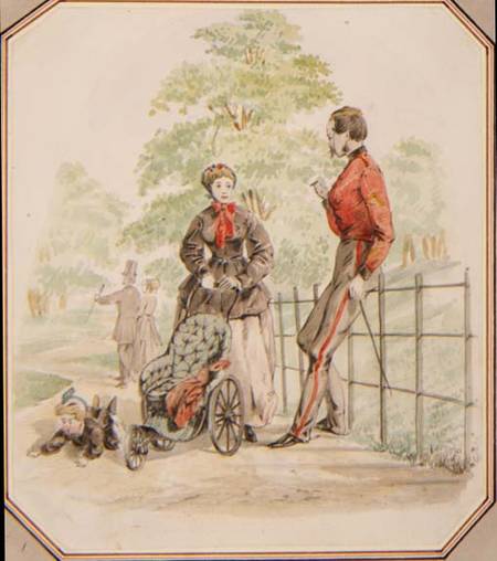A Young Nursemaid neglecting her Charge von William McConnell