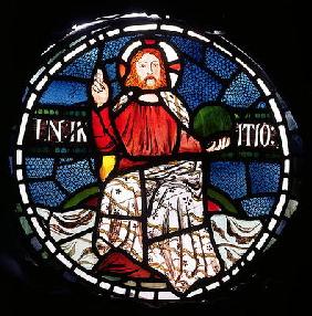 'In the Beginning', detail from the Creation Window, 1861 (stained glass) (detail of 120153) 1890