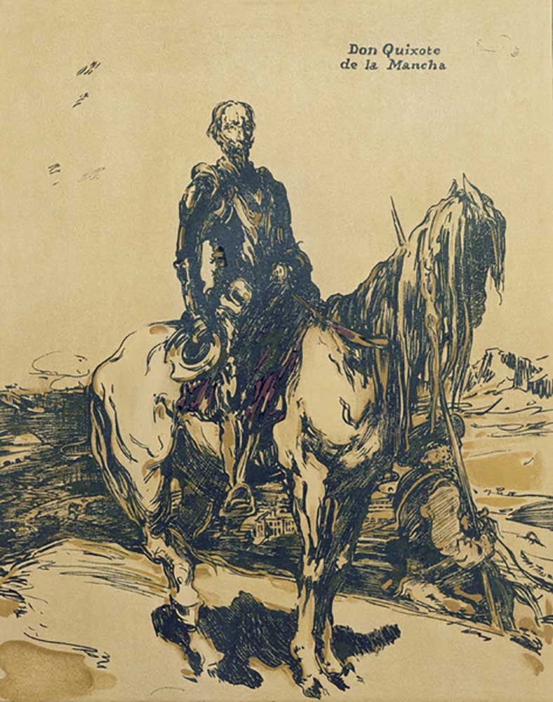 Don Quijote de la Mancha, Illustration aus Characters of Romance, erstmals 1900 veröffentlicht von William Nicholson