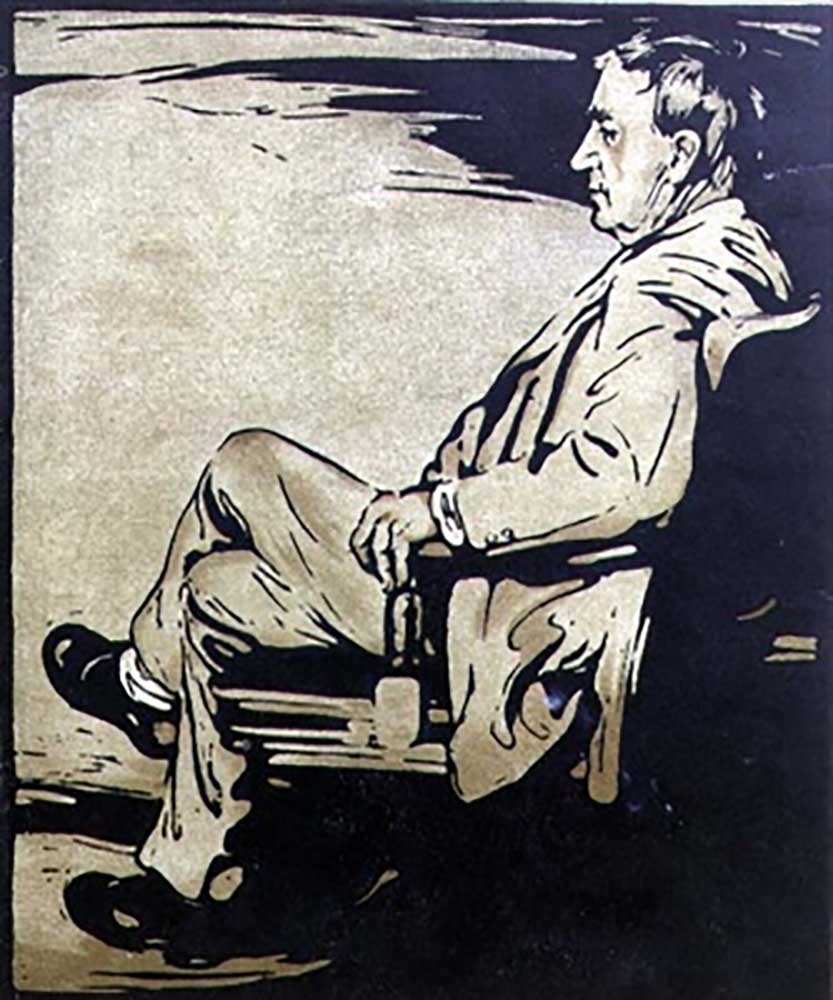 Thomas Edison (1871-1931) Illustration aus "Zwölf Porträts - Zweite Serie", veröffentlicht 1899 von William Nicholson