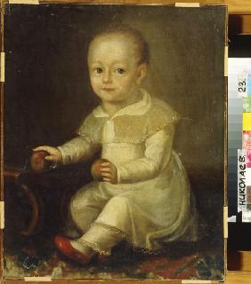 Porträt eines Kindes mit Äpfeln 1777