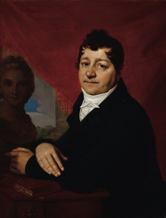 Porträt von Sergei Sawwitsch Jakowlew (1763-1818) von Wladimir Lukitsch Borowikowski