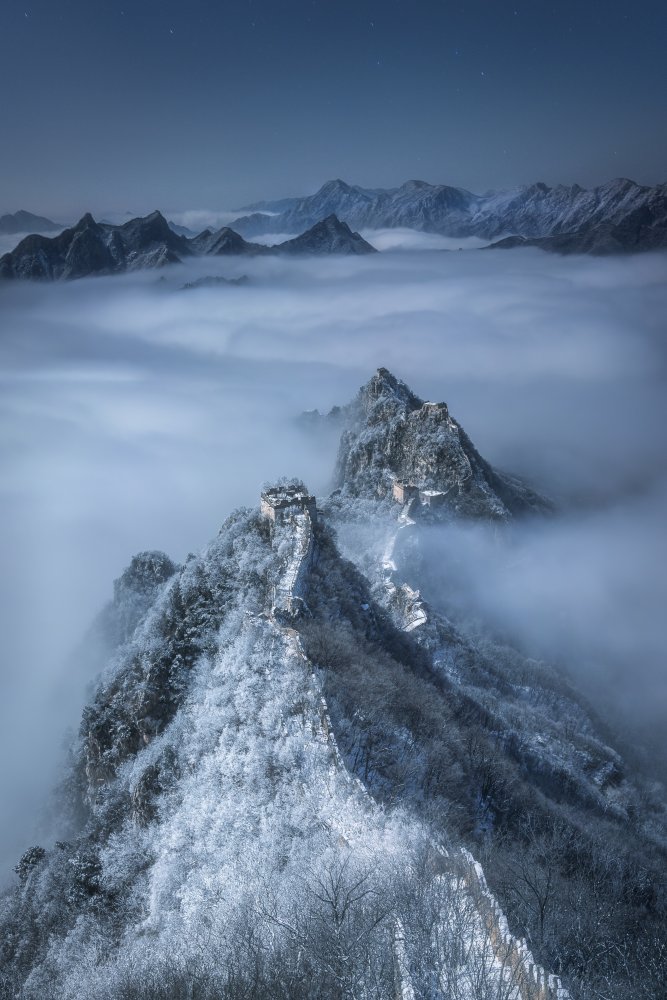 Jian Kou Chinesische Mauer in den Wolken von Yuan Cui